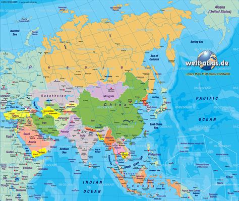 world map asia